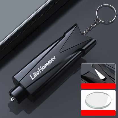 Multifunctional Vehicle Safety Hammer Emergency Window Breaker(Black) by buy2fix