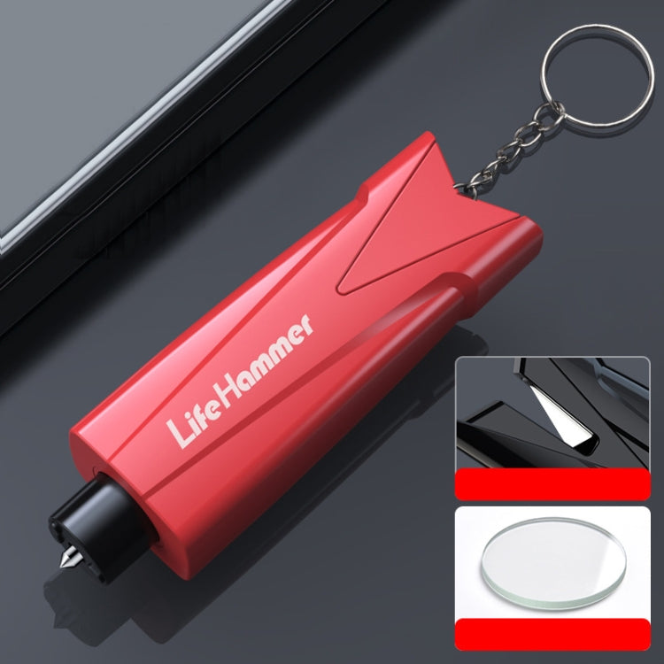 Multifunctional Vehicle Safety Hammer Emergency Window Breaker(Red) by buy2fix