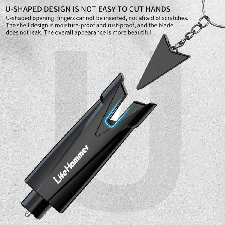 Multifunctional Vehicle Safety Hammer Emergency Window Breaker(Red) by buy2fix