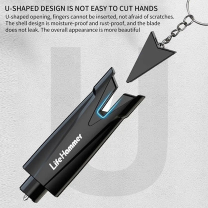 Multifunctional Vehicle Safety Hammer Emergency Window Breaker(Red) by buy2fix