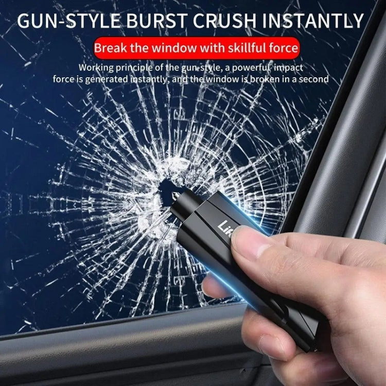 Multifunctional Vehicle Safety Hammer Emergency Window Breaker(Blue) by buy2fix