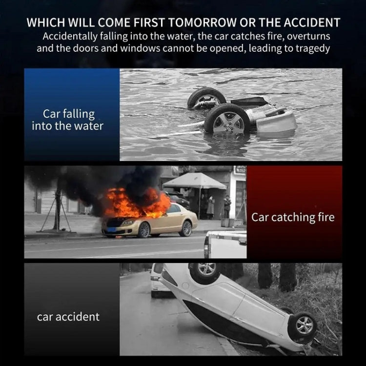 Multifunctional Vehicle Safety Hammer Emergency Window Breaker(Red) by buy2fix