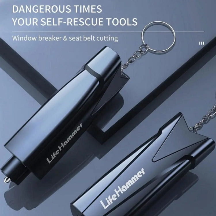 Multifunctional Vehicle Safety Hammer Emergency Window Breaker(Red) by buy2fix