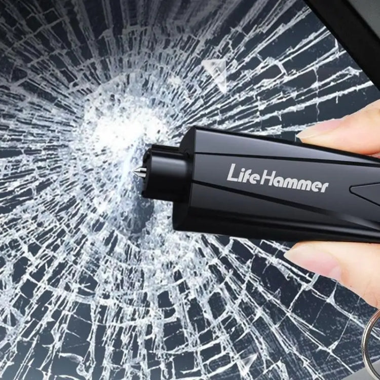 Multifunctional Vehicle Safety Hammer Emergency Window Breaker(Red) by buy2fix