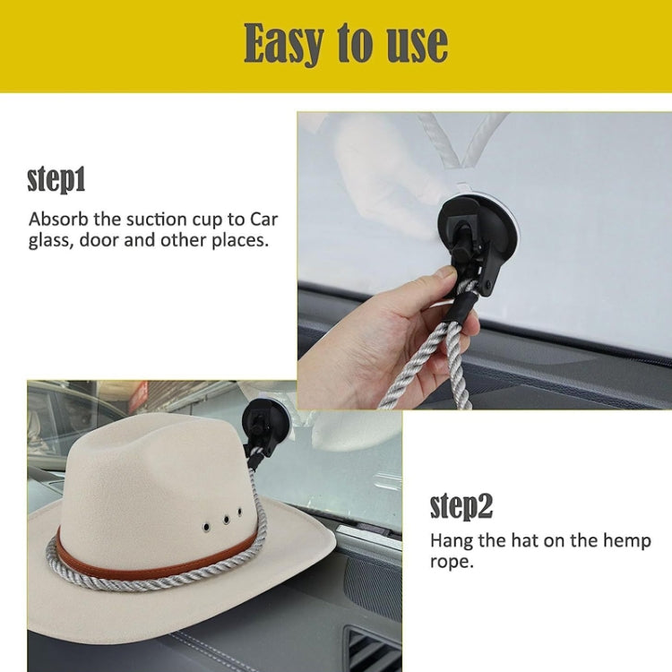 Car Cowboy Hat Rack Home Door Rear Hat Hook Holder, Color: White by buy2fix