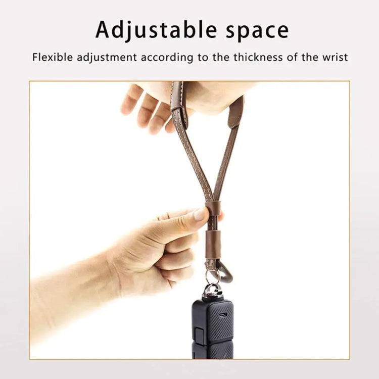 Camera Gimbal Hand Strap Handheld Stabilizer Accessories Wrist Strap For DJI OSMO Pocket 3 / OM 3 / OM 4 / OM 5 / OM 6(Brown) by buy2fix