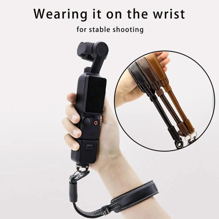Camera Gimbal Hand Strap Handheld Stabilizer Accessories Wrist Strap For DJI OSMO Pocket 3 / OM 3 / OM 4 / OM 5 / OM 6(Coffee Color) by buy2fix