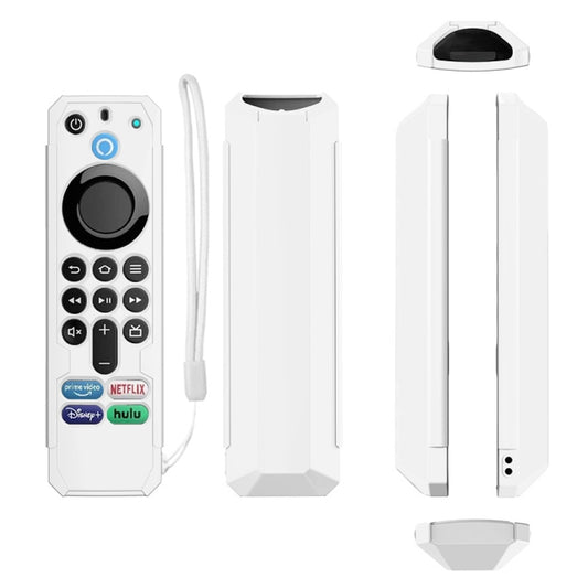 For Amazon Alexa Voice Remote 3rd Gen Anti-Fall And Protective Cover For TV Remote Control(White) - Remote Control Covers by buy2fix | Online Shopping UK | buy2fix