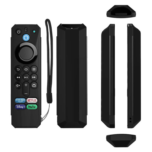 For Amazon Alexa Voice Remote 3rd Gen Anti-Fall And Protective Cover For TV Remote Control(Black) - Remote Control Covers by buy2fix | Online Shopping UK | buy2fix