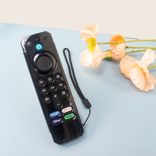 For Amazon Alexa Voice Remote 3rd Gen Anti-Fall And Protective Cover For TV Remote Control(Black) - Remote Control Covers by buy2fix | Online Shopping UK | buy2fix