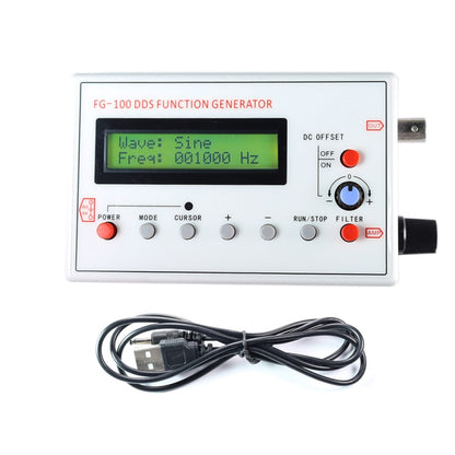 FG-100  1Hz-500kHz DDS Function Signal Generator Frequency Counter(White) - Other Tester Tool by buy2fix | Online Shopping UK | buy2fix