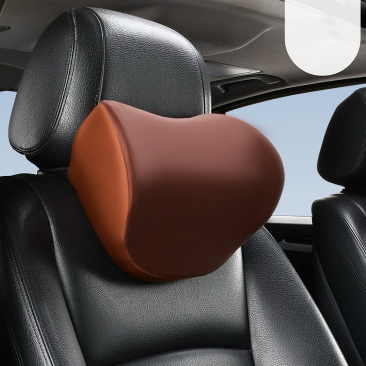 Car Memory Foam Neck Pillow Car Neck Rest Silk Pillow Car Seat Cervical Cushion, Style: Headrest Coffee by buy2fix