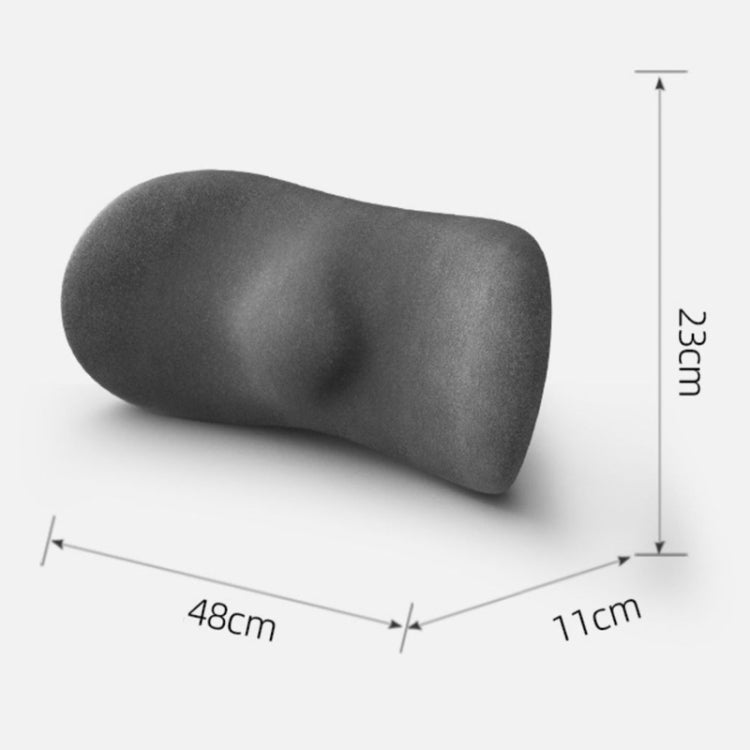 Car Cushion Driving Seat Cervical Support Backrest Pillow, Style: Waist Pad Black by buy2fix