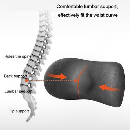 Car Cushion Driving Seat Cervical Support Backrest Pillow, Style: Waist Pad Black by buy2fix