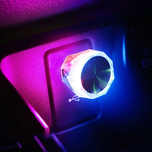 Car Diamond Model USB Ambient Light Charge-Free Plug And Play LED Decorative Lights(Colorful) - Atmosphere lights by buy2fix | Online Shopping UK | buy2fix