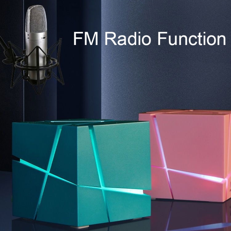 Qone Cube AI Smart Voice-Controlled Bluetooth Speaker RGB Light Mini Wireless Audio, Color: Blue - Mini Speaker by buy2fix | Online Shopping UK | buy2fix