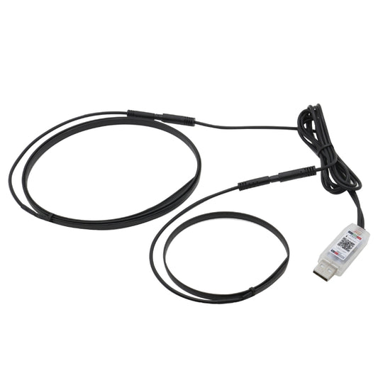 Car Interior Fiber Optic Cold Light RGB Ambient Lamp Center Phantom Footwell Atmosphere Lights, Style: One To Two 110cm+35cm(Colorful Double Control) - Atmosphere lights by buy2fix | Online Shopping UK | buy2fix