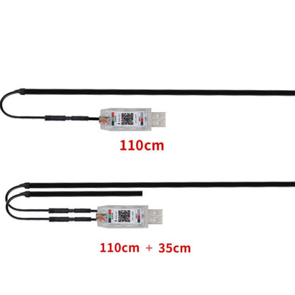 Car Interior Fiber Optic Cold Light RGB Ambient Lamp Center Phantom Footwell Atmosphere Lights, Style: One To One 110cm(Colorful Double Control) - Atmosphere lights by buy2fix | Online Shopping UK | buy2fix