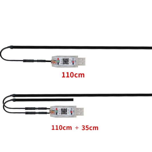 Car Interior Fiber Optic Cold Light RGB Ambient Lamp Center Phantom Footwell Atmosphere Lights, Style: One To One 110cm(Colorful Double Control) - Atmosphere lights by buy2fix | Online Shopping UK | buy2fix