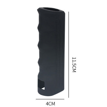 Automotive Universal Silicone Handbrake Handle Cover Brake Handle Decorative Protective Sleeve, Size: Oblique Sleeve(Black) by buy2fix