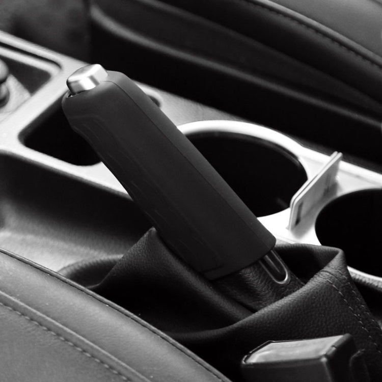Automotive Universal Silicone Handbrake Handle Cover Brake Handle Decorative Protective Sleeve, Size: Oblique Sleeve(Black) by buy2fix