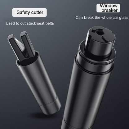 Car Emergency Life-Saving Safety Hammer Multifunctional Fast Window Breaker For Vehicle 2 In 1(Black) - Emergency Hammer by buy2fix | Online Shopping UK | buy2fix