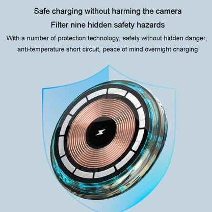 For iPhone Magsafe Magnetic Car Wireless Charger Phone Holder Light Emitting Wireless Charger, Style: Ice Blue Breathe Light by buy2fix