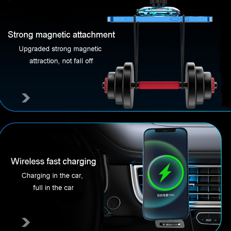 For iPhone Magsafe Magnetic Car Wireless Charger Phone Holder Light Emitting Wireless Charger, Style:  Pickup RGB Light - Wireless Charger Holders by buy2fix | Online Shopping UK | buy2fix