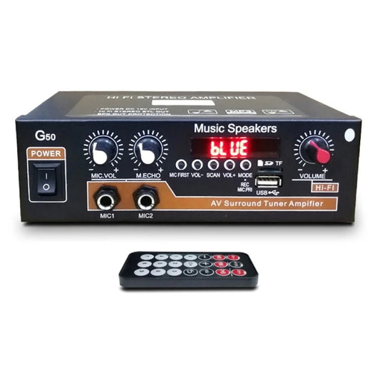 Bluetooth Built-in Recording Microphone USB Flash Drive Digital Dual-purpose Power Amplifier(EU Plug 220V) - Car Amplifiers by buy2fix | Online Shopping UK | buy2fix