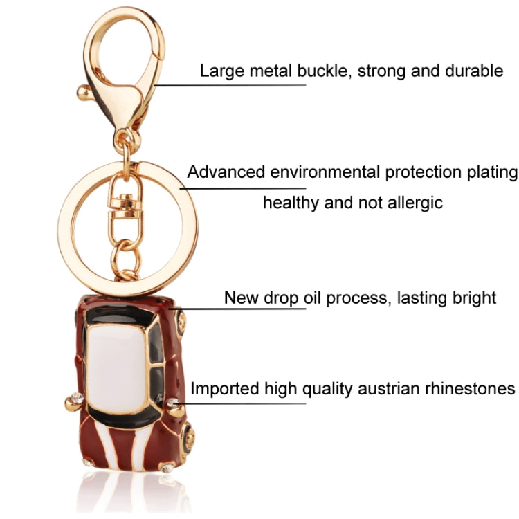 Mini Car Keychain Pendant Toy Beetle Car Gift, Color: Dark Red by buy2fix
