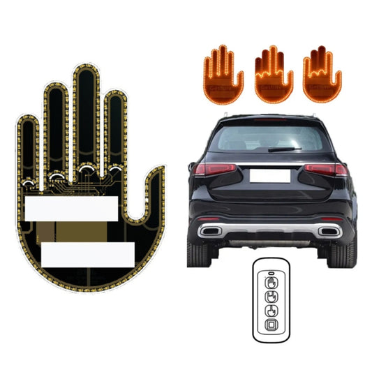 Vehicle-Mounted Multifunctional Warning Anti-Rear Collision Gesture Light(Womens Black) - Warning Lights by buy2fix | Online Shopping UK | buy2fix