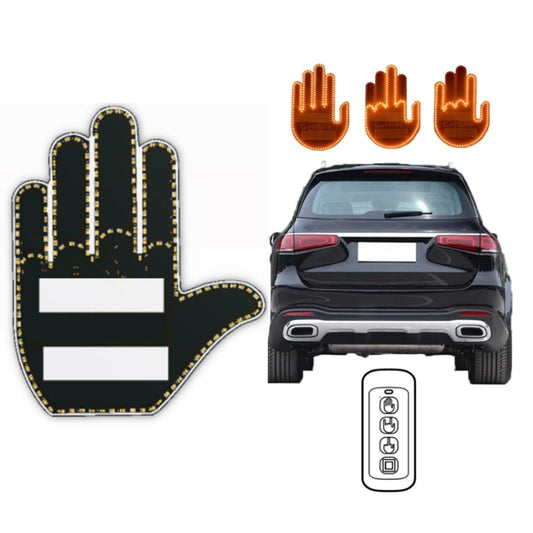 Vehicle-Mounted Multifunctional Warning Anti-Rear Collision Gesture Light(Mens Black) - Warning Lights by buy2fix | Online Shopping UK | buy2fix