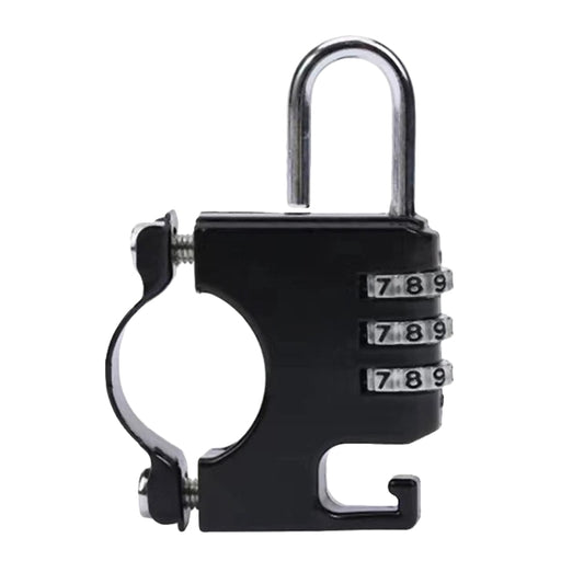 Motorcycle Helmet Anti-Theft Lock Fixed Helmet Combination Padlock, Color: Black - Theft Protection by buy2fix | Online Shopping UK | buy2fix