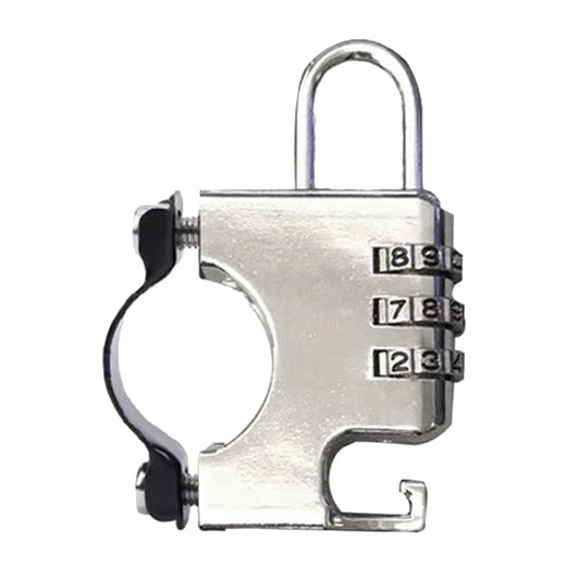 Motorcycle Helmet Anti-Theft Lock Fixed Helmet Combination Padlock, Color: Silver - Theft Protection by buy2fix | Online Shopping UK | buy2fix
