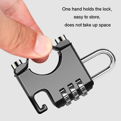 Motorcycle Helmet Anti-Theft Lock Fixed Helmet Combination Padlock, Color: Black - Theft Protection by buy2fix | Online Shopping UK | buy2fix