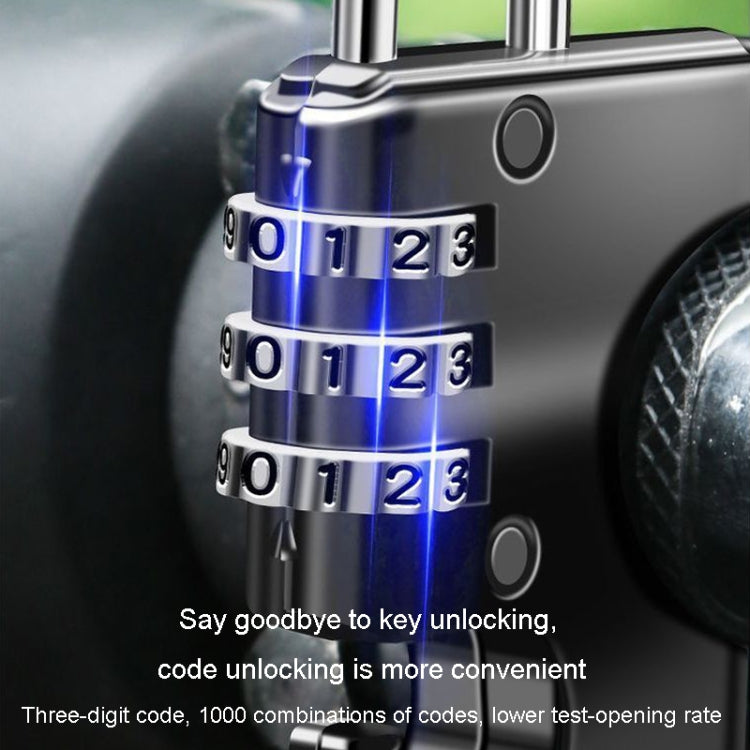 Motorcycle Helmet Anti-Theft Lock Fixed Helmet Combination Padlock, Color: Black - Theft Protection by buy2fix | Online Shopping UK | buy2fix
