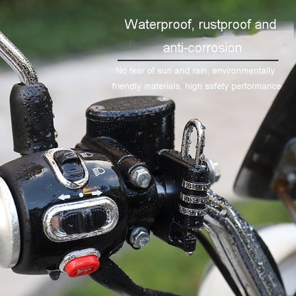 Motorcycle Helmet Anti-Theft Lock Fixed Helmet Combination Padlock, Color: Black - Theft Protection by buy2fix | Online Shopping UK | buy2fix