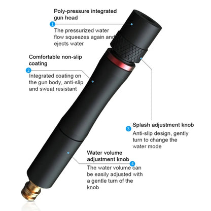 Straight Car Wash Watering Sprinkler High Pressure Garden Irrigation(Black) - Watering & Irrigation by buy2fix | Online Shopping UK | buy2fix