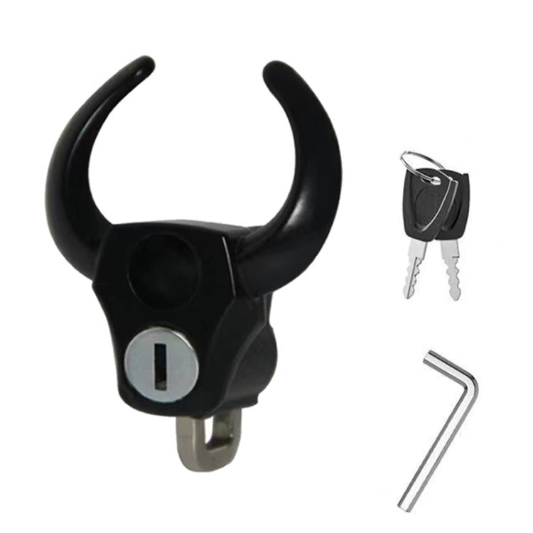 Bullhead Helmet Lock Hooks Front Universal No-Punch Motorcycle Bike Storage Hook(Black) - Theft Protection by buy2fix | Online Shopping UK | buy2fix