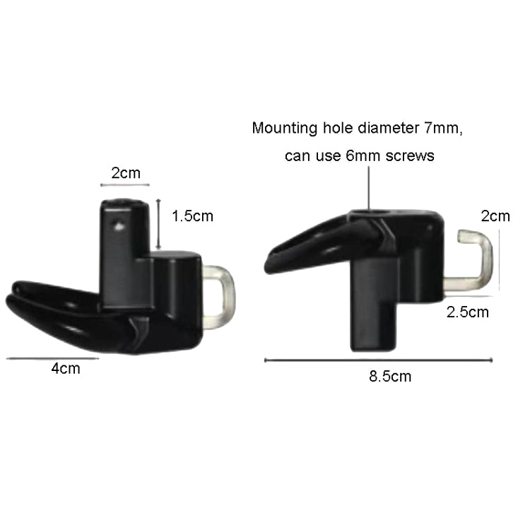 Bullhead Helmet Lock Hooks Front Universal No-Punch Motorcycle Bike Storage Hook(Black) - Theft Protection by buy2fix | Online Shopping UK | buy2fix