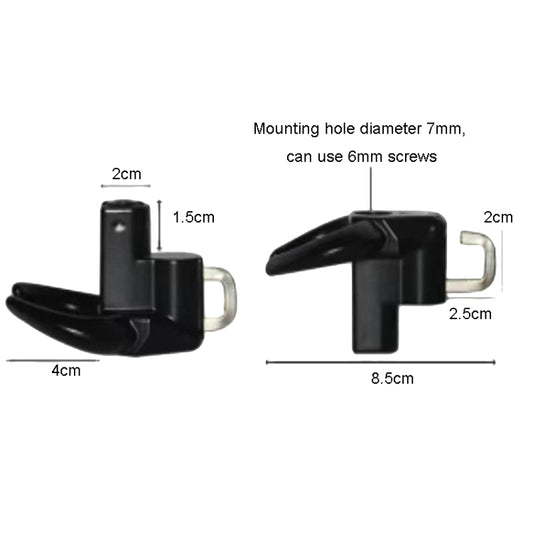 Bullhead Helmet Lock Hooks Front Universal No-Punch Motorcycle Bike Storage Hook(Black) - Theft Protection by buy2fix | Online Shopping UK | buy2fix