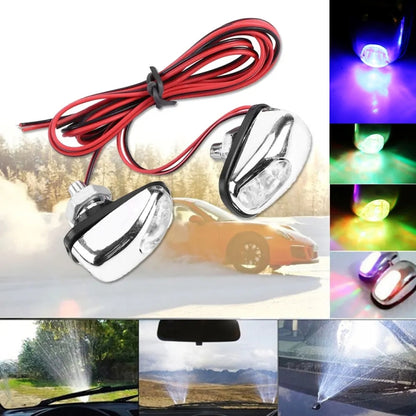 Car Wiper Sprayer Spray Decorative Lamp LED Hood Spray Lights(White) - Decorative Lights by buy2fix | Online Shopping UK | buy2fix
