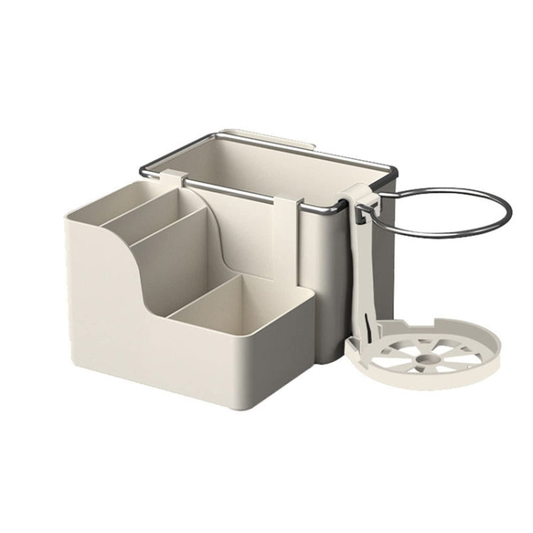 Automotive Cup Holder Tissue Organizer Car Armrest Box Storage Shelf(Beige) by buy2fix