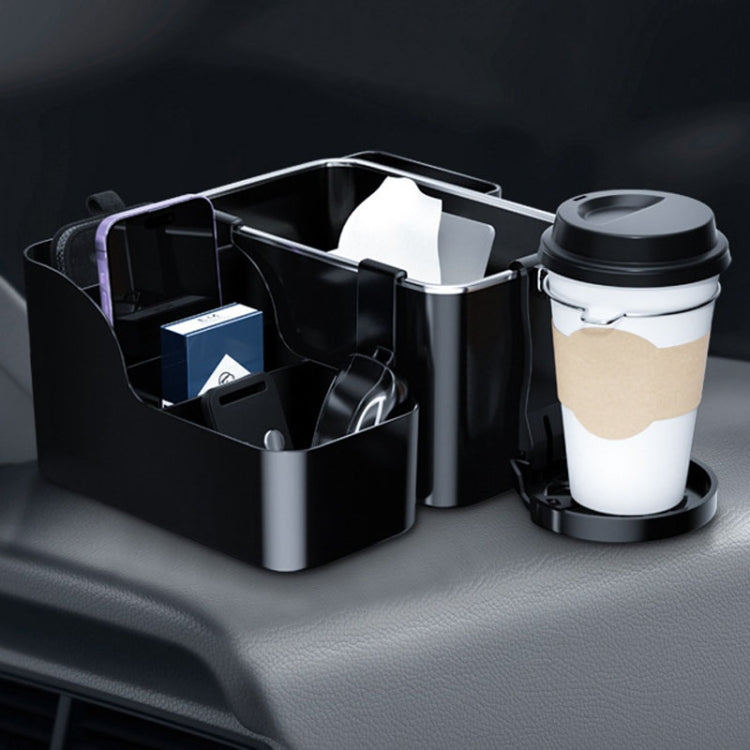 Automotive Cup Holder Tissue Organizer Car Armrest Box Storage Shelf(Black) by buy2fix