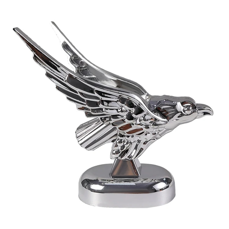Car Hood Decoration 3D Spread Wings Flying Eagle Modification Universal Car Emblem(Silver) by buy2fix