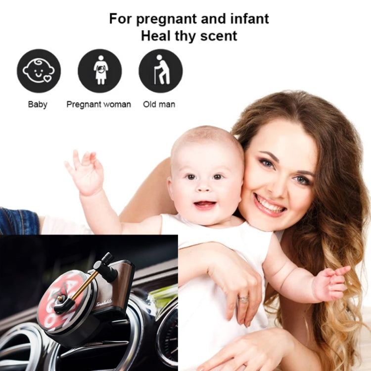 Gramophone+3pcs Refill Aroma Car Aroma Diffuser Air Vent Rotating Retro Gramophone Fragrance Diffuser Ornament by buy2fix