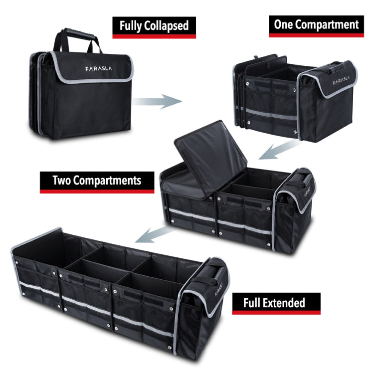 90x35x30cm Oxford Cloth Car Multifunctional Foldable Glove Storage Box by buy2fix