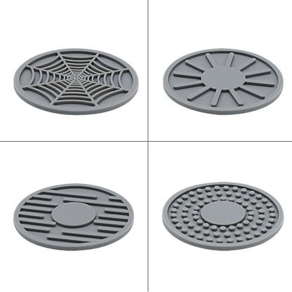 4pcs/set 6.8x0.3cm Car Anti-slip Silicone Water Coaster Storage Interior, Color: Green by buy2fix