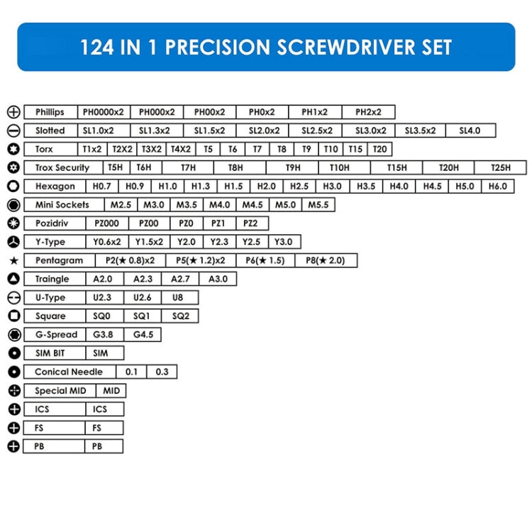 124 In 1 Multipurpose Manual Screwdriver Set Household Cell Phone Computer Repair Tools - Screwdriver Set by buy2fix | Online Shopping UK | buy2fix