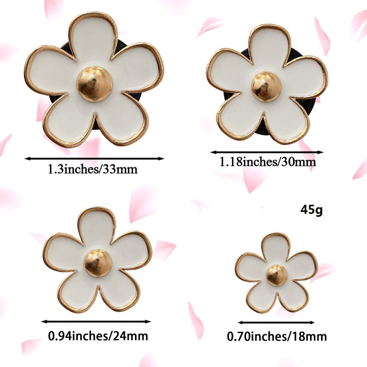 4pcs/set Small Chrysanthemum Perfume Alloy Jewelry Car Air Outlet Decoration Clip, Color: Black by buy2fix